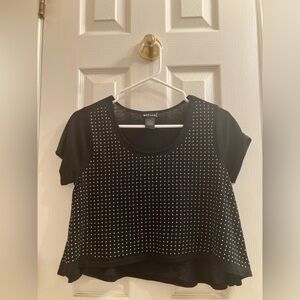Wet Seal Black Studded Women's Top